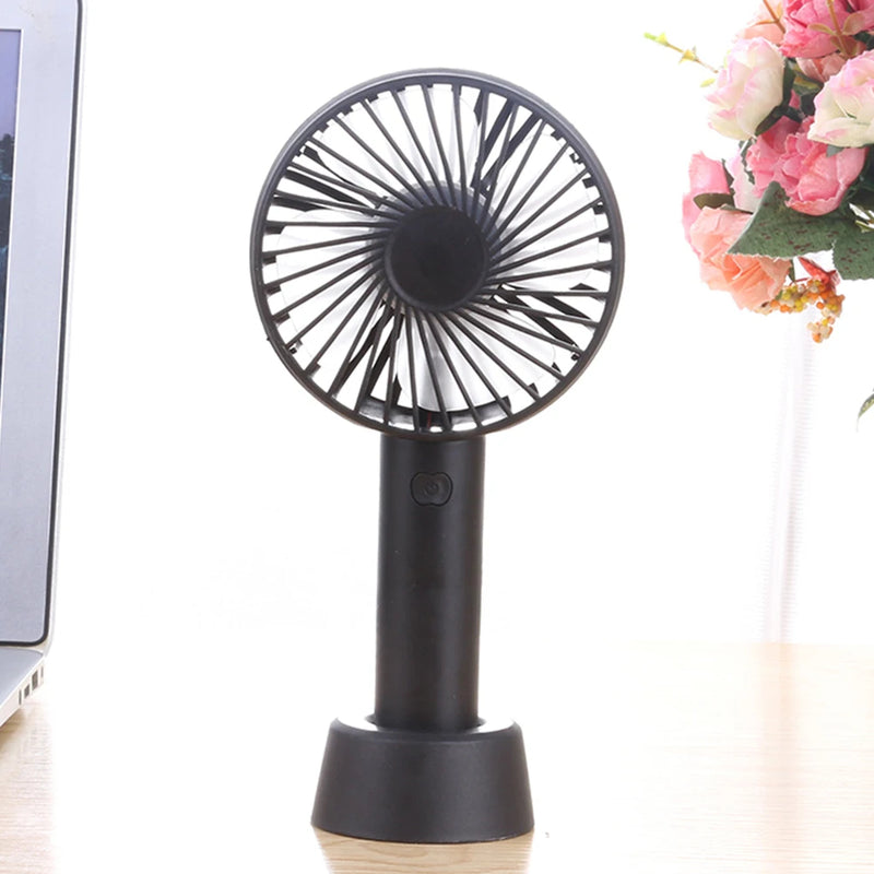 🌬️ Portable USB Rechargeable Handheld Mini Cooling Fan – 3 Speed, Strong Wind (Black)