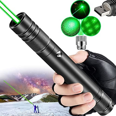 RL-303 Green Laser Pointer – High Power, Rechargeable with Lock Key & Charger, Ideal for Teaching, Astronomy, Presentations & More