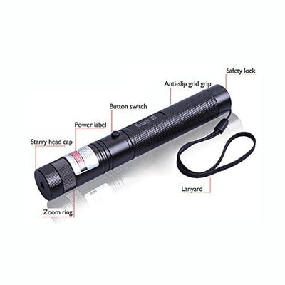 RL-303 Green Laser Pointer – High Power, Rechargeable with Lock Key & Charger, Ideal for Teaching, Astronomy, Presentations & More