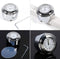 Universal Waterproof Motorcycle Handlebar Clock – Luminous Chrome Quartz Watch for Bikes (Silver)