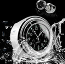 Universal Waterproof Motorcycle Handlebar Clock – Luminous Chrome Quartz Watch for Bikes (Silver)
