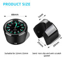 Universal Waterproof Motorcycle Handlebar Clock – Luminous Chrome Quartz Watch for Bikes (Silver)